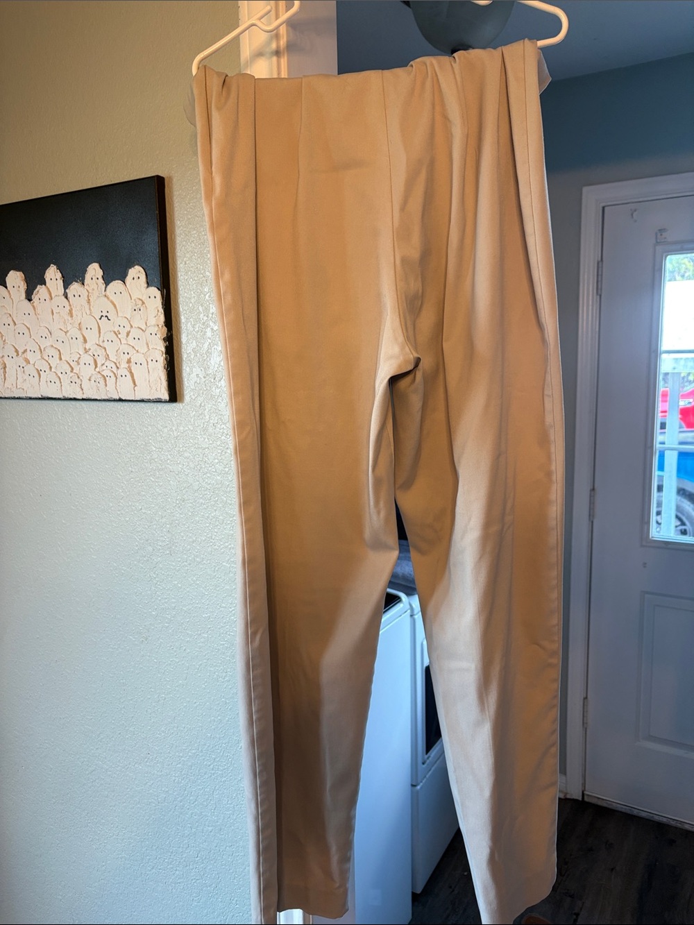 Women’s Classic Tan Dress Pants. Side Zipper